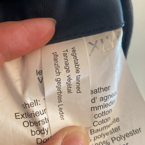 SOLD Mauritius Lamb Leather Moto Jacket Denim Blue - Picture 13 of 16